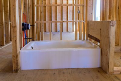 Finished Bathroom with New Bathtub